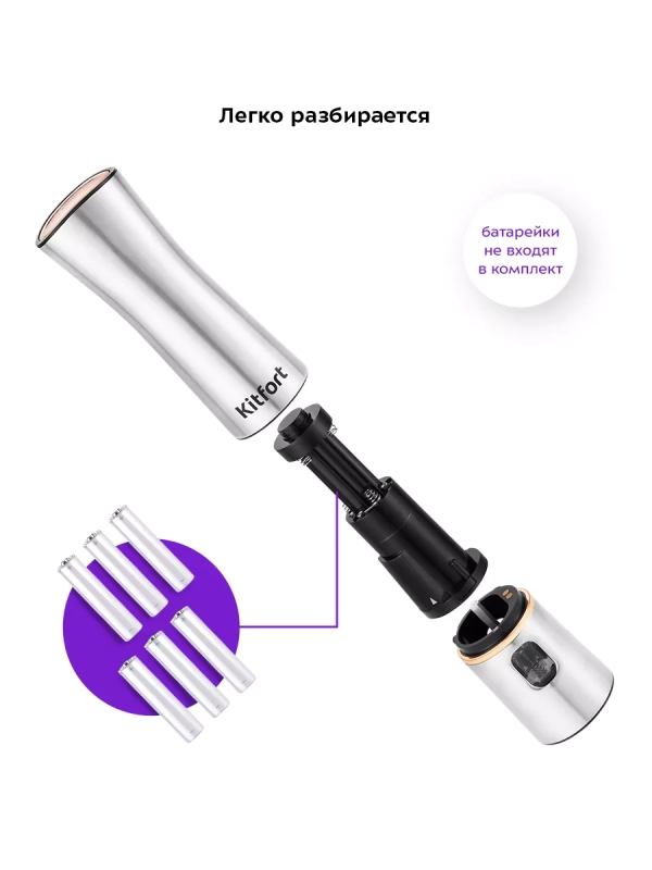 Мельница для специй электрическая для соли и перца КТ-6012