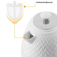 Чайник электрический белый КТ-681 - 1.7 л