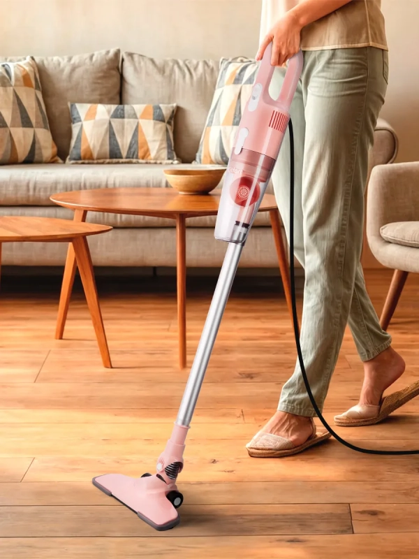 Пылесос для дома вертикальный ручной КТ-586 (2 в 1) - 600 Вт