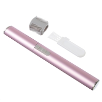 Триммер универсальный женский, 13см, 1 насадка, 1 щетка, алюминий, пластик, питание 1xAАА