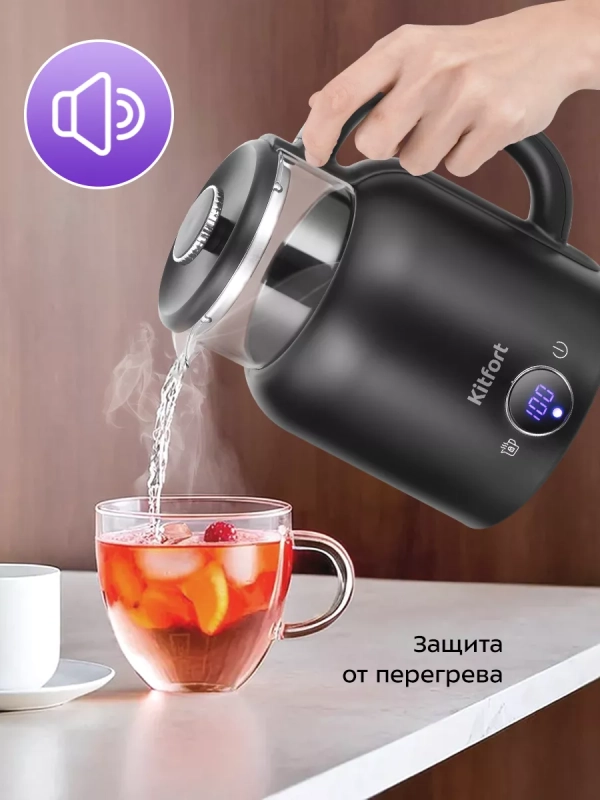 Чайник электрический с терморегулятором КТ-6725 - 1,5 л