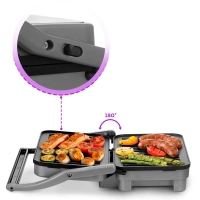Электрогриль КТ-3621 двусторонний гриль электрический 1600Вт