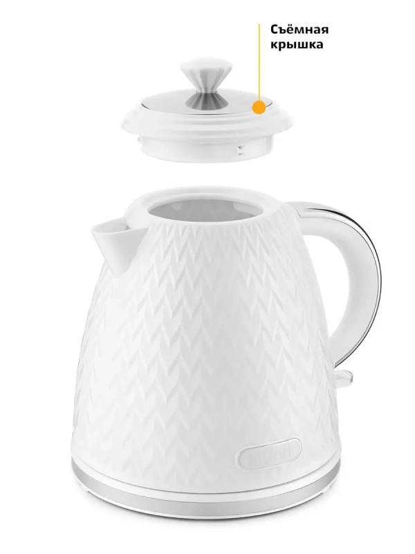 Чайник электрический белый КТ-681 - 1.7 л