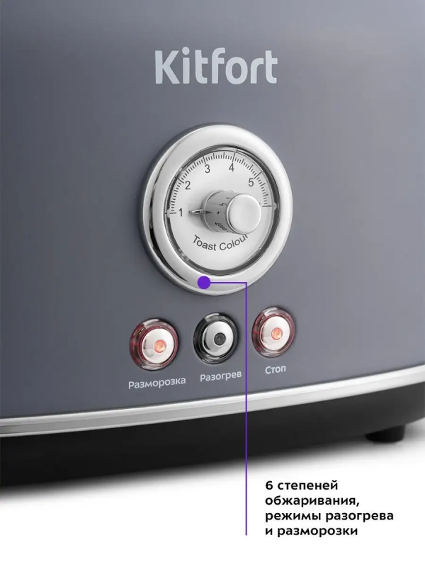 Тостер для хлеба техника для кухни КТ-2038 - 2 слота