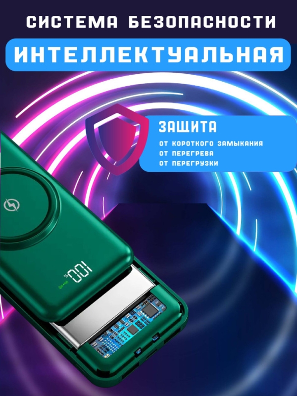 Power Bank с функцией беспроводной зарядки 20000mAh