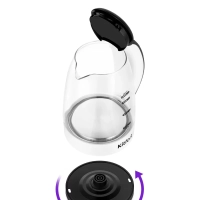 Чайник электрический стеклянный КТ-6637 - 1.7 л