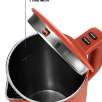 Чайник электрический металлический пластик КТ-6115 - 1.5 л