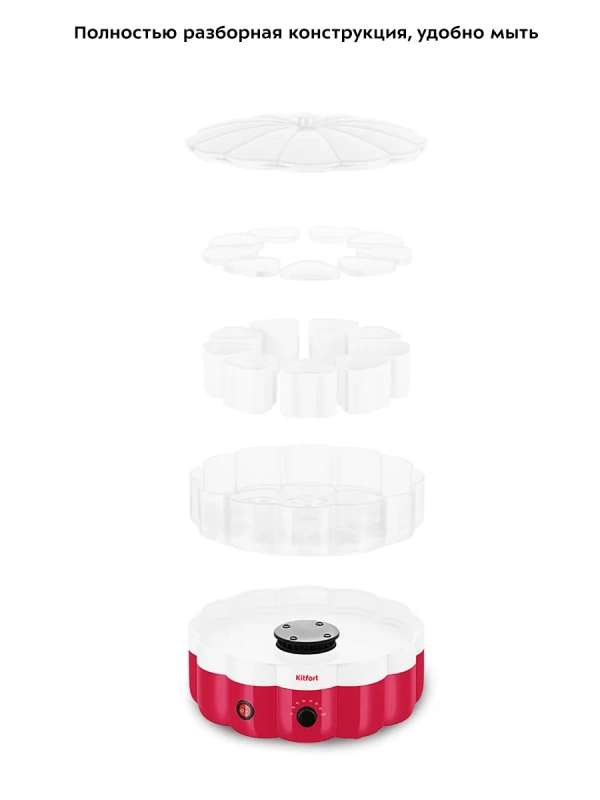 Йогуртница с баночками электрическая КТ-6395 - 260 Вт