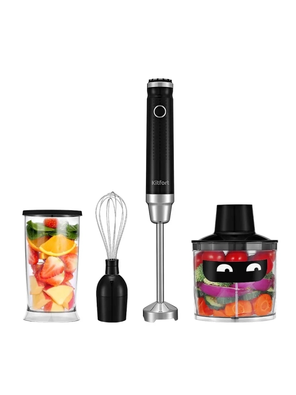 Блендер погружной КТ-3502 измельчитель 2 чаши 400 Вт