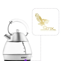 Чайник электрический стеклянный КТ-678 - 1.7 л