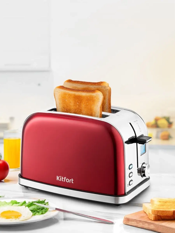 Тостер для хлеба с поддоном КТ-2036 2 слота