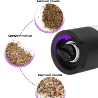 Мельница для специй электрическая для соли и перца КТ-6009