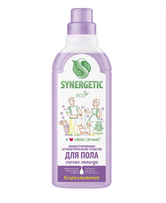 Средство для мытья поверхностей SYNERGETIC Горная лаванда, 0,75л