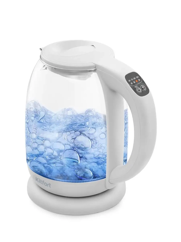 Чайник электрический стеклянный с подсветкой КТ-640 - 1.7 л