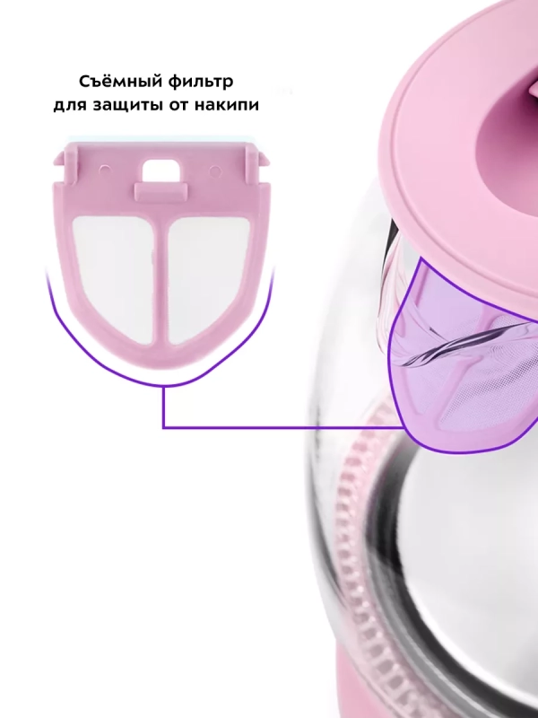 Чайник электрический маленький КТ-653 - 1 л