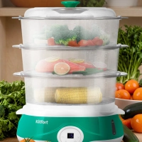 Пароварка электрическая с таймером КТ-6454 - 840-1000 Вт