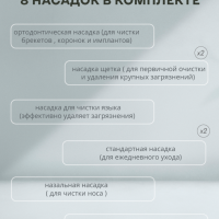 Ирригатор для зубов портативный с насадками черный