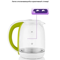 Чайник электрический стеклянный с подсветкой КТ-6140 - 1.7 л