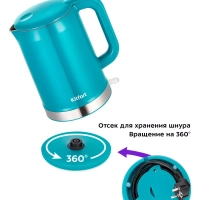 Чайник электрический металлический КТ-6649 - 1.5 л