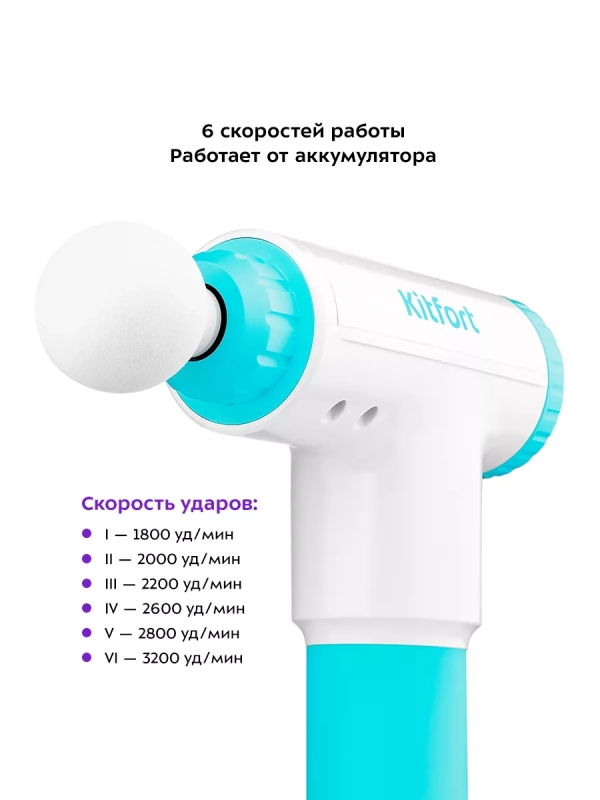 Перкуссионный массажер для ног спины плеч КТ-2927 - 50 Вт