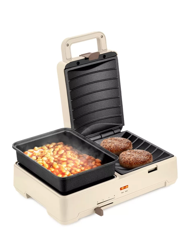 Бутербродница электрическая сендвичница КТ-6061 (2 в 1)