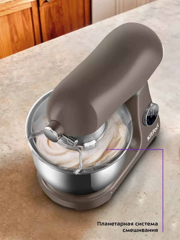 Цельнометаллический планетарный миксер кухонный КТ-4408