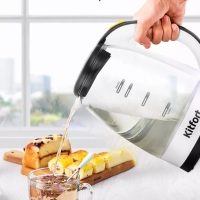 Чайник электрический стеклянный КТ-6637 - 1.7 л