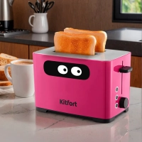 Тостер для хлеба с поддоном для крошек КТ-6409 - 750-900 Вт