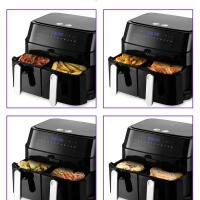 Аэрогриль электрический с 2 поддонами и решеткой 1750Вт 9 л