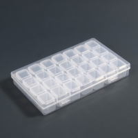 Органайзер для декора, 7 блоков, 4 ячейки, 17,5 &times; 10,5 &times; 2,7 см, цвет прозрачный