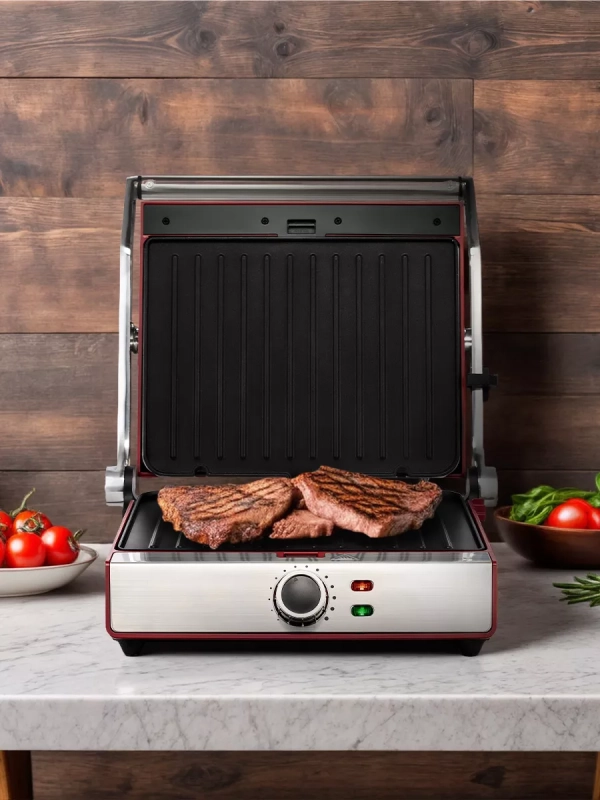 Электрогриль КТ-3629 двусторонний гриль электрический 2 в 1