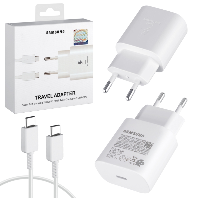СЗУ Type-C Samsung Note 10 Super PD Fast Charging Set 25W белый