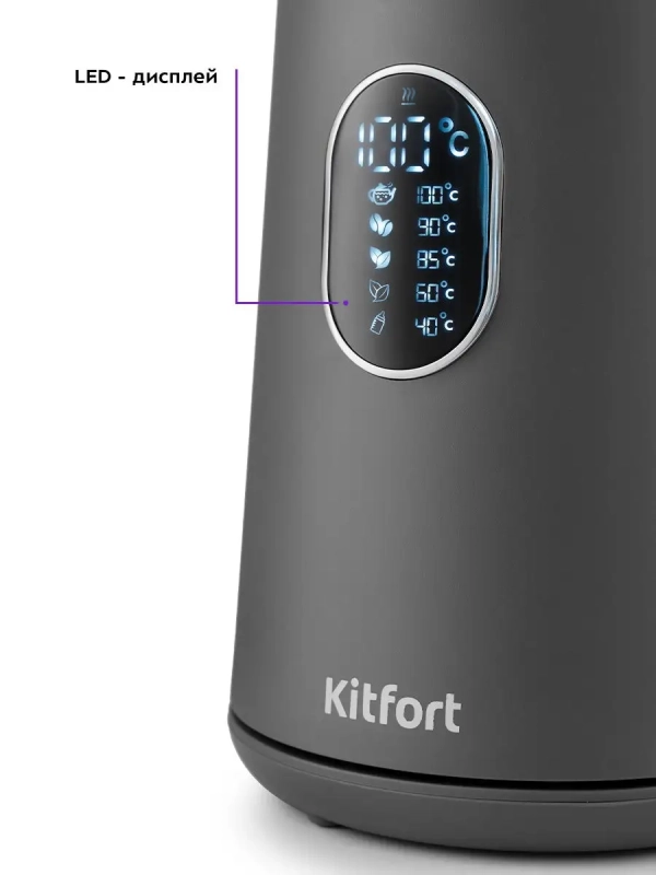 Чайник электрический металлический пластик КТ-6115 - 1.5 л