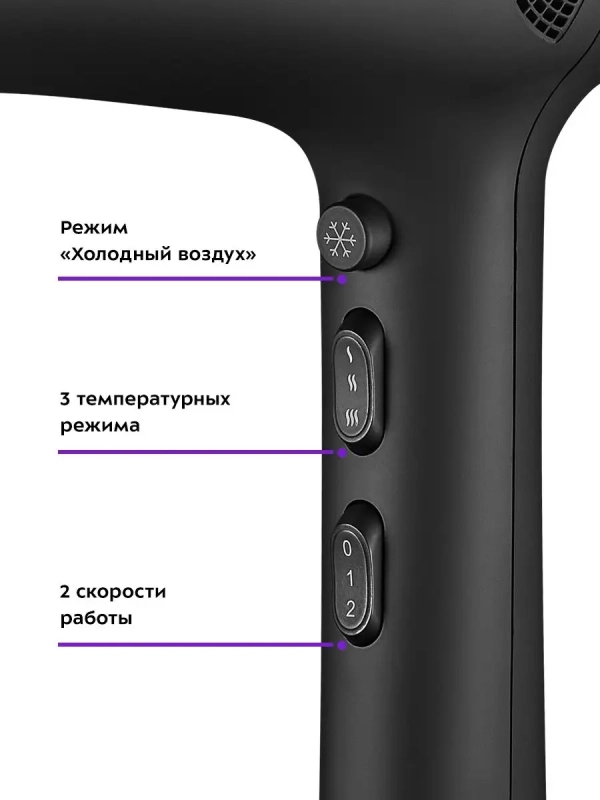 Фен для волос КТ-3222 - 2000 Вт - 2 скорости