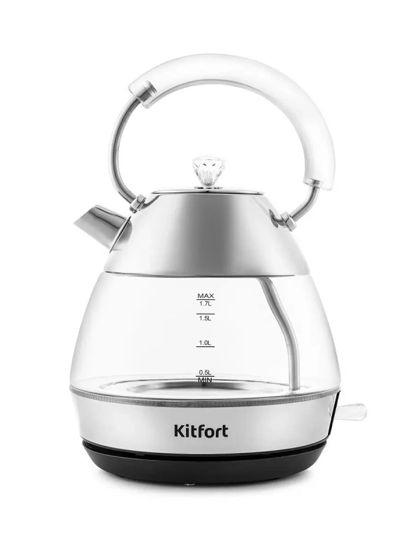 Чайник электрический стеклянный КТ-678 - 1.7 л
