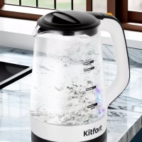 Чайник электрический стеклянный КТ-6635 - 1.7 л