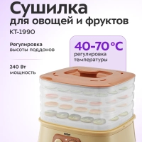 Сушилка для овощей и фруктов электрическая КТ-1990 - 240 Вт
