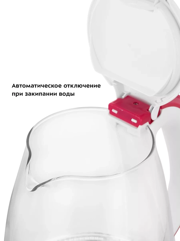 Чайник электрический стеклянный КТ-6678 - 1.7 л