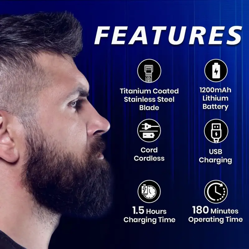 Триммер для стрижки волос VGR V-998 Зеленый