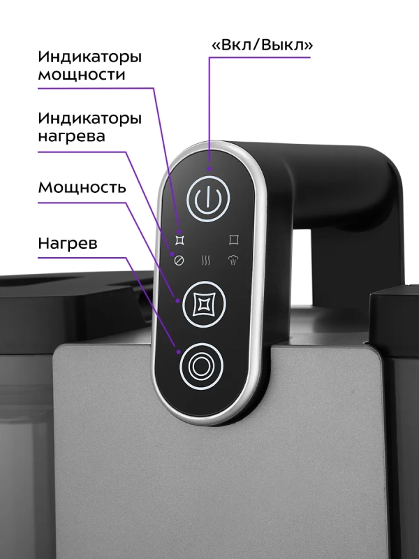 Паровой моющий пылесос для ковров и мебели KT-5323 - 1700 Вт