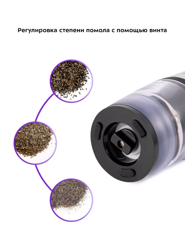 Мельница для специй электрическая для соли и перца КТ-6004