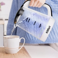 Чайник электрический стеклянный КТ-6634 - 1.7 л