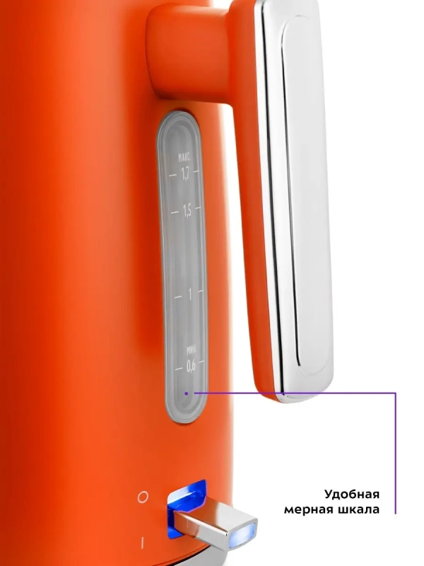 Чайник электрический металлический КТ-6144 - 1.7 л