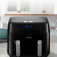 Аэрогриль электрический с 2 поддонами и решеткой 1750Вт 9 л