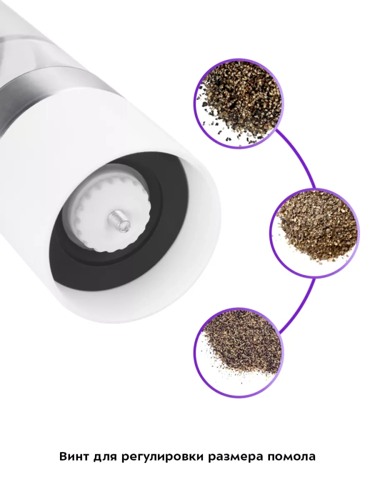 Мельница для специй ручная для соли и перца КТ-6008