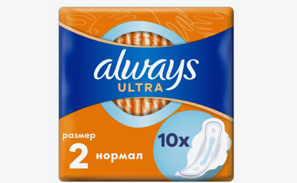 Прокладки ALWAYS Ultra Нормал, с крылышками, 10шт