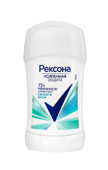 Дезодорант-антиперспирант стик женский РЕКСОНА Свежесть душа, 40мл