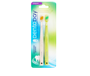 Зубная щетка DENTODAY средней жесткости, цвет в ассортименте 2шт