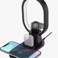 Беспроводная зарядка 4в1 AY-41 с подсветкой