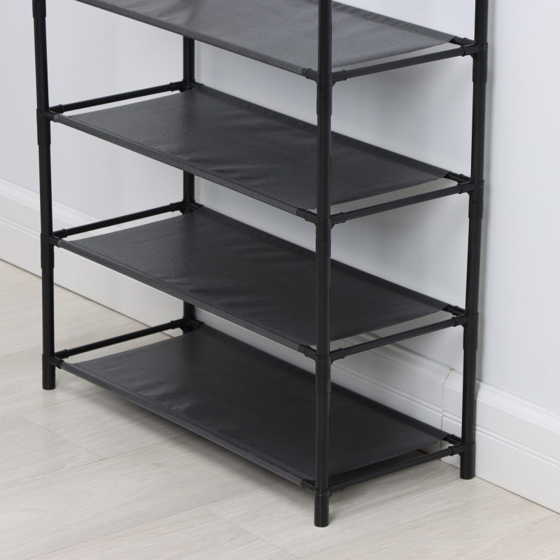 Обувница полка - вешалка напольная для прихожей четырехъярусная